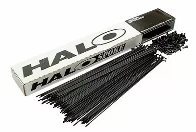 £13.95 • Buy 36 Halo BMX Spokes - Black Or Silver Stainless With Nipples