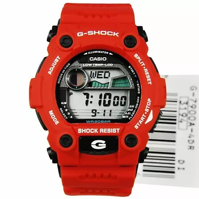 Casio G-Shock G-7900-4 RED RESCUE MOON AND TIDE WATCH BNIB • £95