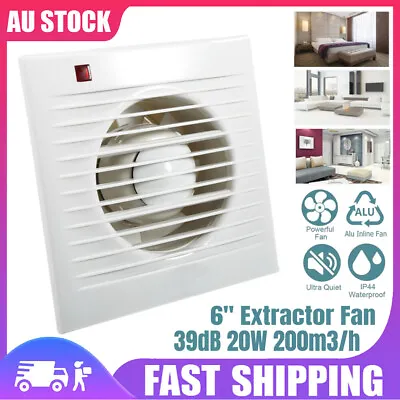 	6  Inch Ventilation Extractor Exhaust Fan Blower Window Wall Kitchen Bathroom • $29.89