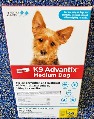 K9 Advantix Med Dog 11- 20 LBS.  2 Doses EPA Approved. • $32.99