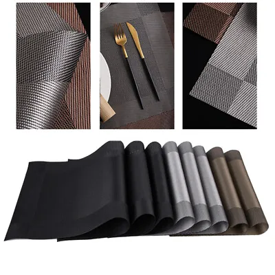 $25.99 • Buy 8X Placemat Set,Easy To Clean Non-slip Heat Resistant Dining Table Mat, Washable