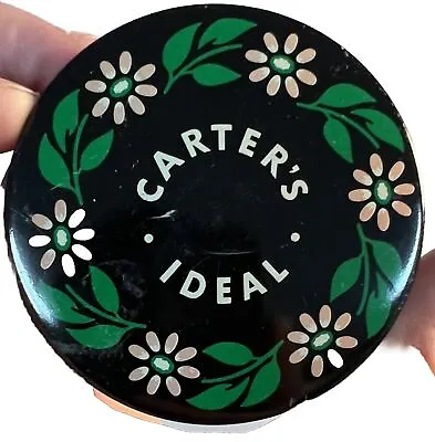 VTG Typewriter Ribbon Tin Carter's Ideal Carter Ink Company Floral Trinket Box • $14