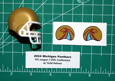 2024 UFL XFL USFL Michigan Panthers *DIECUT DECALS* & Football Gumball Helmets • $5.99
