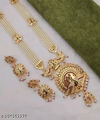 Indian Bollywood Gold Plated Kundan Long Bridal Necklace Earrings Jewelry Set • $21.86