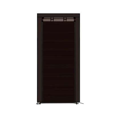 $41.95 • Buy Levede 10 Tier Shoe Rack Portable Storage Cabinet Organiser Wardrobe Brown Cover