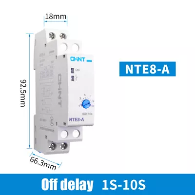 On Off Time Delay Relay 220VAC 24VDC Multifunction Timer Relay NTE8-A / NTE8-B • £10.43