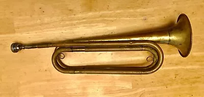 Vintage U.S. Regulation Brass Military Bugle W/ Mouthpiece • $45