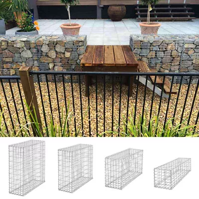 Gabion Raised Bed Outdoor Patio Garden Wire Cage Fench High Load Capacity Secure • £32.95