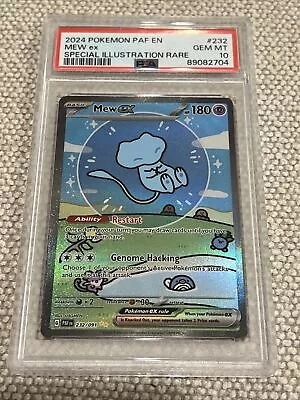 Pokemon 2024 Shiny Mew EX #232 Special Illustration Rare PSA 10 • $58