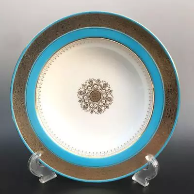 £240.12 • Buy Minton Turquoise Blue Enamel Cabinet Plate 9.4 Inch 9