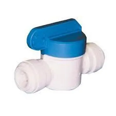 £2.99 • Buy Fridge Water Pipe Tubing 1/4  Shut Off Valve, Stop Tap, Push Fit, In-line Tap