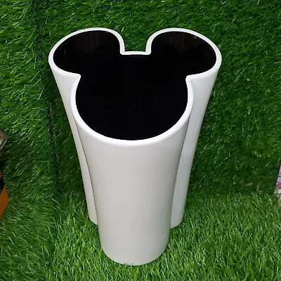 Disney Mickey Mouse Porcelain Vase/Utensil Holder White & Black 9” • $44.90