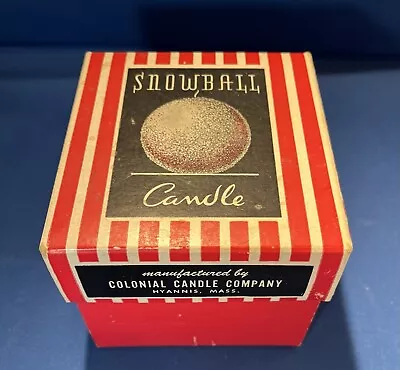 New W Box! VTG Colonial Candle Co Snowball 🕯️ Candle. Awesome ❄️ Unique! • $19.99