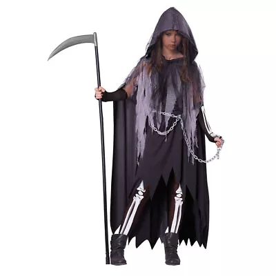 Girls Miss Grim Reaper Halloween Costume • $25.80