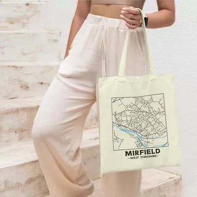 Mirfield - West Yorkshire City Street Map Tote Bag • £10.99