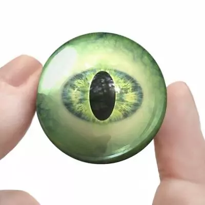 Green Monster Creature Glass Eyes Doll Taxidermy Eyeballs 35mm • $14.99