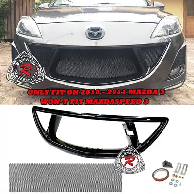 Fits 10-11 Mazda 3 4/5dr (Won't Fit MazdaSpeed3) GV-Style Front Mesh Grill (ABS) • $179.99