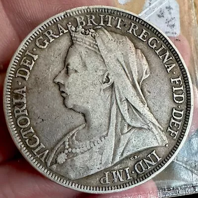 Victoria 1897 LVI  Silver Crown • $27.13