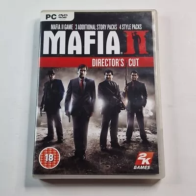 Mafia II 2 Director's Cut (2 Disc PC DVD ROM 2010) Pegi 18 Has Its Manual & Map • £5.15