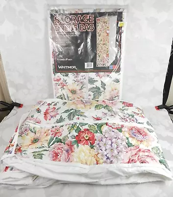 2 Vtg Whitmor Dress Garment Storage Bag Hanging Garden Party Floral NOS/Preowned • $21.99