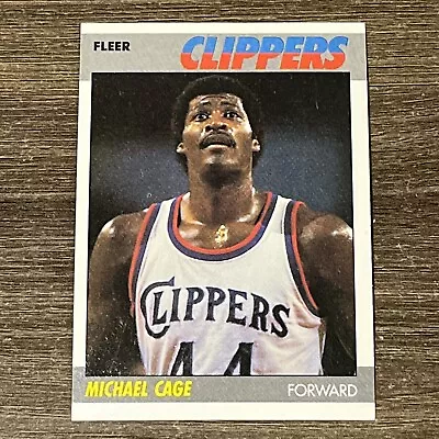 Michael Cage 1987 Los Angeles Clippers 87-88 Fleer Basketball #15 Of 132 Nrmt • $1.01