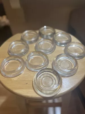 10 Vintage Glass Furniture Coasters/sliders Slightly Different In Size/shape • $8