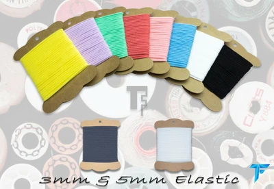£2.39 • Buy 3mm 5mm Elastic Cord Black White Round Flat Oval For Sewing Face Masks Art Craft
