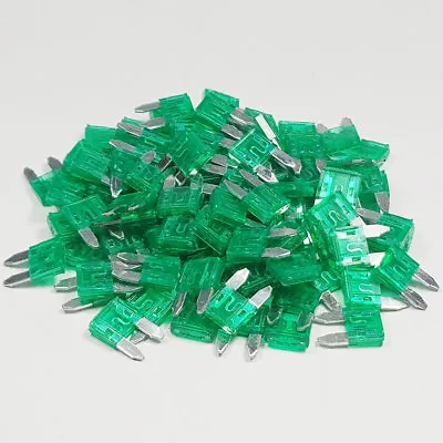 Mini Blade Fuse 30 Amp 30A Amps Green ATM Auto Car Van Bike Fuses All Quantities • £1.99