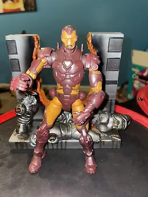 Marvel Legends ToyBiz Modern Iron Man Complete With Base Series 8 • $10