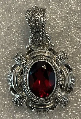 Sarda Bali Sterling Silver 5ct  Raspberry Rouge Mystic Quartz Pendant Brand New • $69