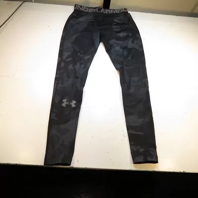 UNDER ARMOUR TIGHTS PANTS Mens S Camouflage Black & Gray  • $14.99