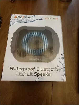 EcoXGear EcoRoam 30 Waterproof Bluetooth LED Lit Speaker Gray Fastest Shipping • $33.99