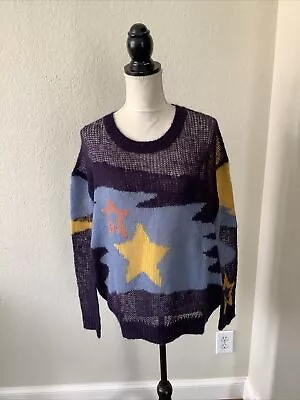 NWT One Grey Day Star Sweater Loose Knit Small • $9.99