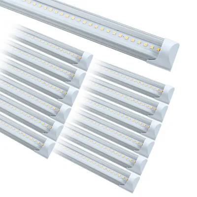 12 Pack T8 4FT LED Shop Light Linkable Ceiling Tube Fixture 24W 6000K Clear • $109.95