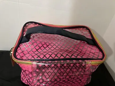 Pink Modella Cosmetic Travel Bag With Black Handle • $8.10