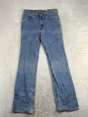 Vintage Levi's 517 Orange Tab Jeans Size 31 X 34 Medium Wash Denim Made In USA • $55.90