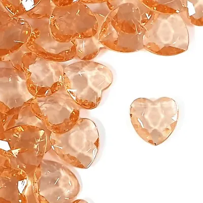 £3.15 • Buy Heart Diamante Scatter Crystals 12mm LARGE Wedding Table Confetti Diamond Gems