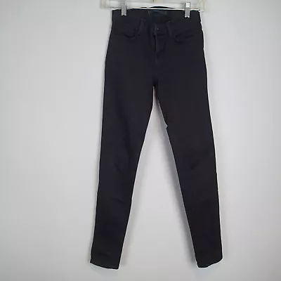 J Brand Hewson Black Denim Cotton Zip Fly Skinny Leg Jeans Size 24  E5 • $35.95