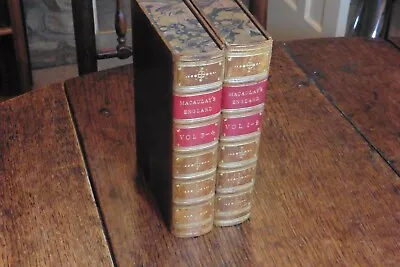 £80 • Buy Lord Macaulay History Of England 4 Vols Bound Into 2 Superb Full Tree Calf Leath