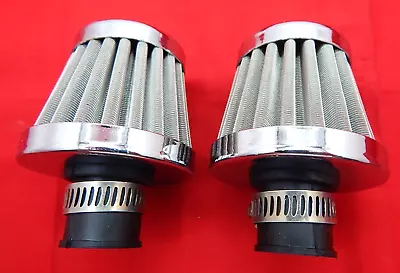 **LOT OF 2** Stainless Mini Breather Crankcase Vent Filter 3/8 To 1/2  10-12mm • $15.25