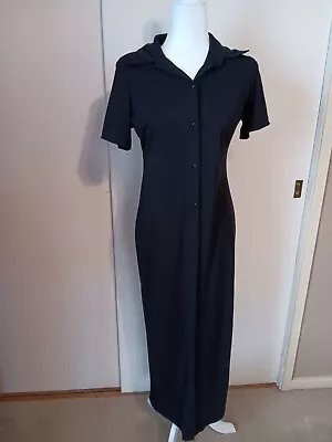 Women's  Merona  Black Midi Button Down Dress- Size Medium • $13.99