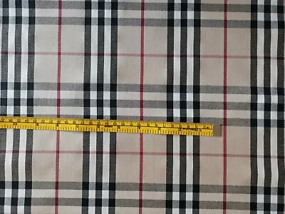 BURBERRY CHECK COTTON FABRIC 57  WIDE (sold By The Metre) • £19.99