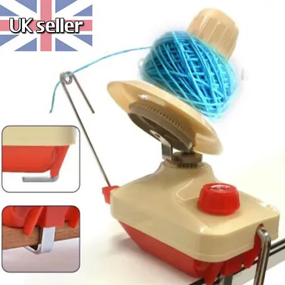 Manual Knitting Roll String Yarn Fiber Wool Thread Ball Winder Holder Machine UK • £10.59