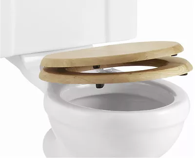 Burlington Wooden Soft Close Oak Toilet Seat S16 With Or Without Handles • £114