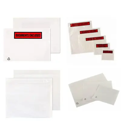 A7 A6 A5 A4 DL Document Enclosed Wallets Shipping Pouch Envelope - Plain Printed • £0.99