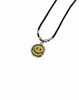 Zac's Alter Ego® Smiley Face Pendant On Wax Cord Necklace For Men/ Women • £5.69