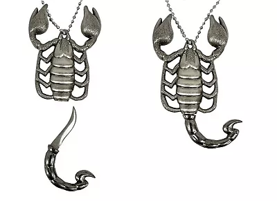 Scorpion With Removable Knives/ Blade Necklace Pendant Silver Punk Jewelry • $16.99