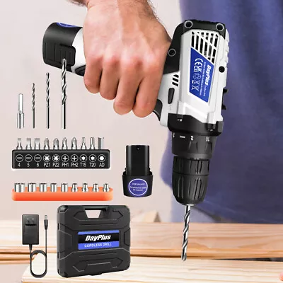 Cordless Drill 3/8'' Electric Screwdriver Mini Wireless Power Driver And Battery • $9.08