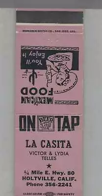 Matchbook Cover - Sombrero - La Casita Mexican Food Holtville CA • $4.95