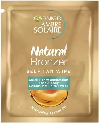 Garnier Ambre Solaire Original Intense Natural Bronzer Self Tan Face Wipe SEALED • £3.89